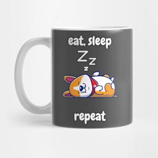 Eat. Sleep. Repeat - Funny, Cute Dog Mug